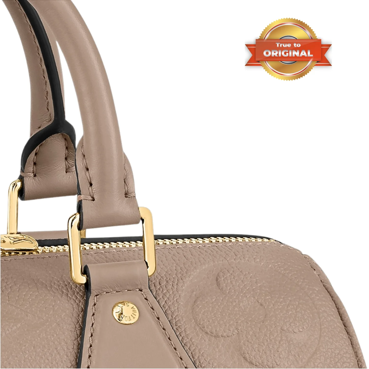 Louis Vuitton Speedy Bandouliere 25 Top Handle Bag / Tourterelle Monogram Empreinte Gold Hardware - Image 7