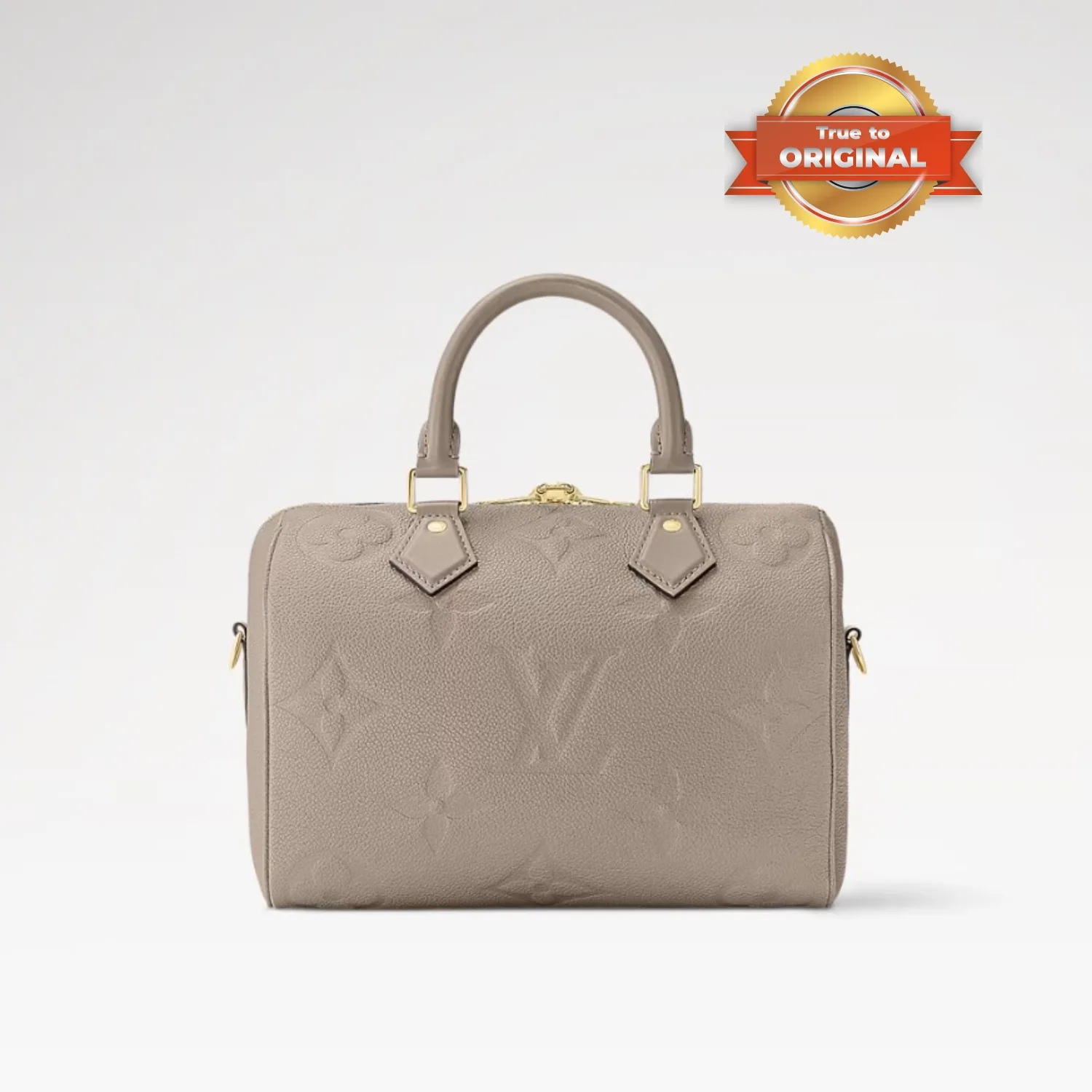 Louis Vuitton Speedy Bandouliere 25 Top Handle Bag / Tourterelle Monogram Empreinte Gold Hardware - Image 5