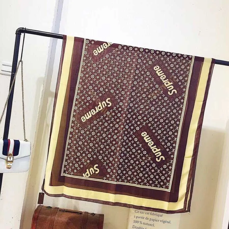 Louis Vuitton Supreme x LV Shawl Scarf Brown - Image 7