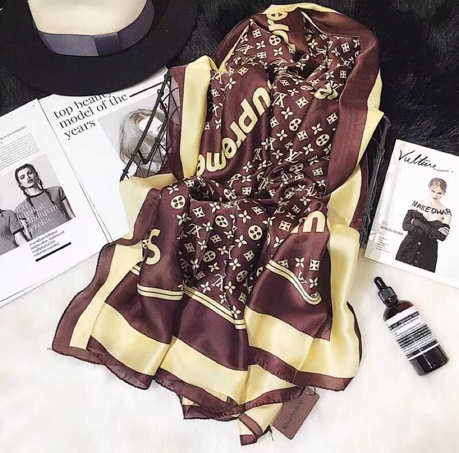 Louis Vuitton Supreme x LV Shawl Scarf Brown - Image 3