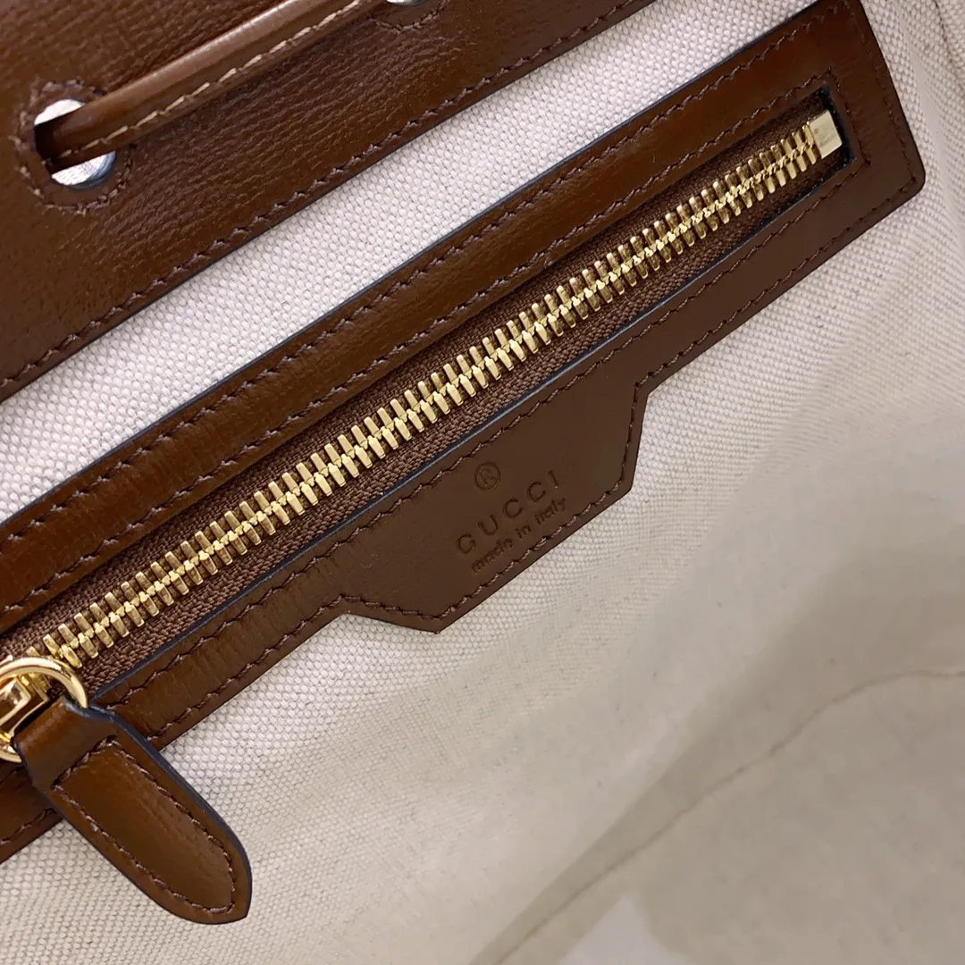 Gucci Backpack With Interlocking G Brown - Image 9
