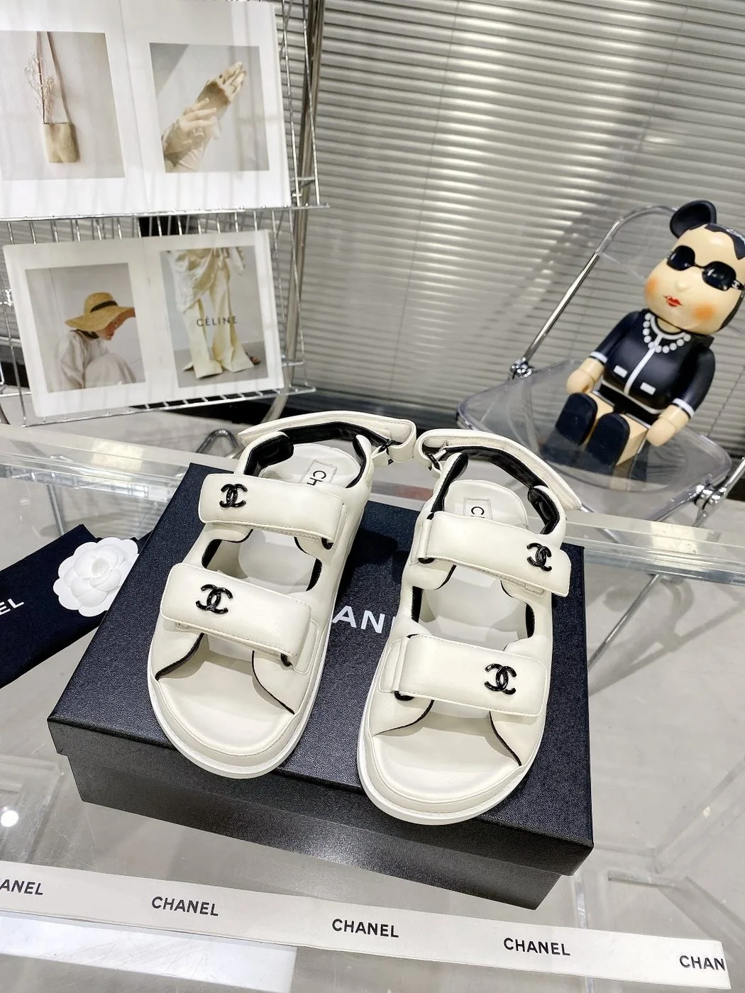 Alternative view of Chanel Women’s Sandals With Chanel Logo White