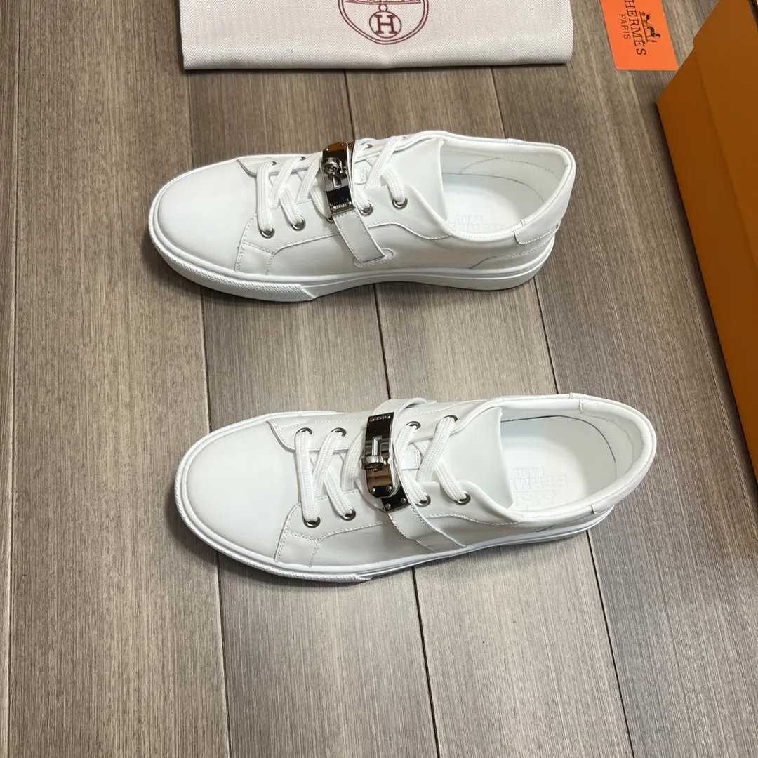 Hermes Casual Sneakers White - Image 7