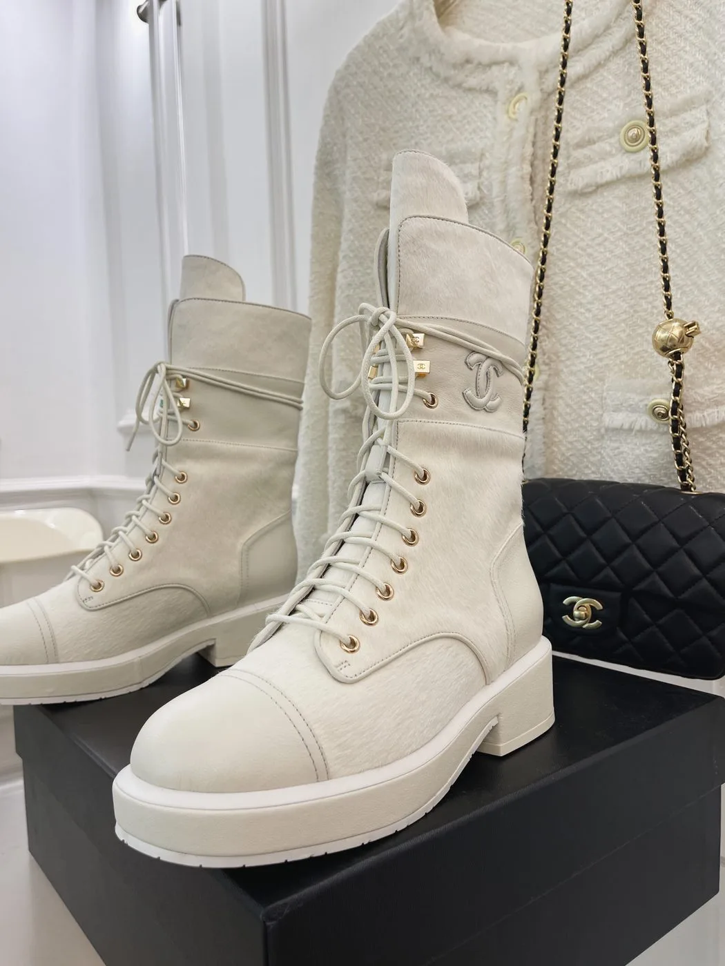 Chanel Women’s Lace-Ups White - Image 3