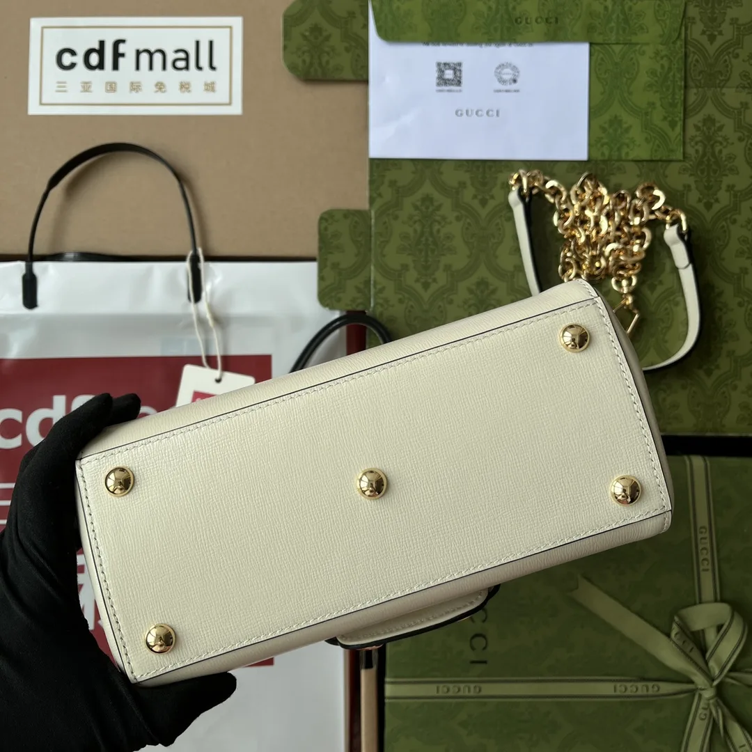 Gucci Horsebit 1955 Mini Shoulder Bag / Brown Gold Hardware - Image 9