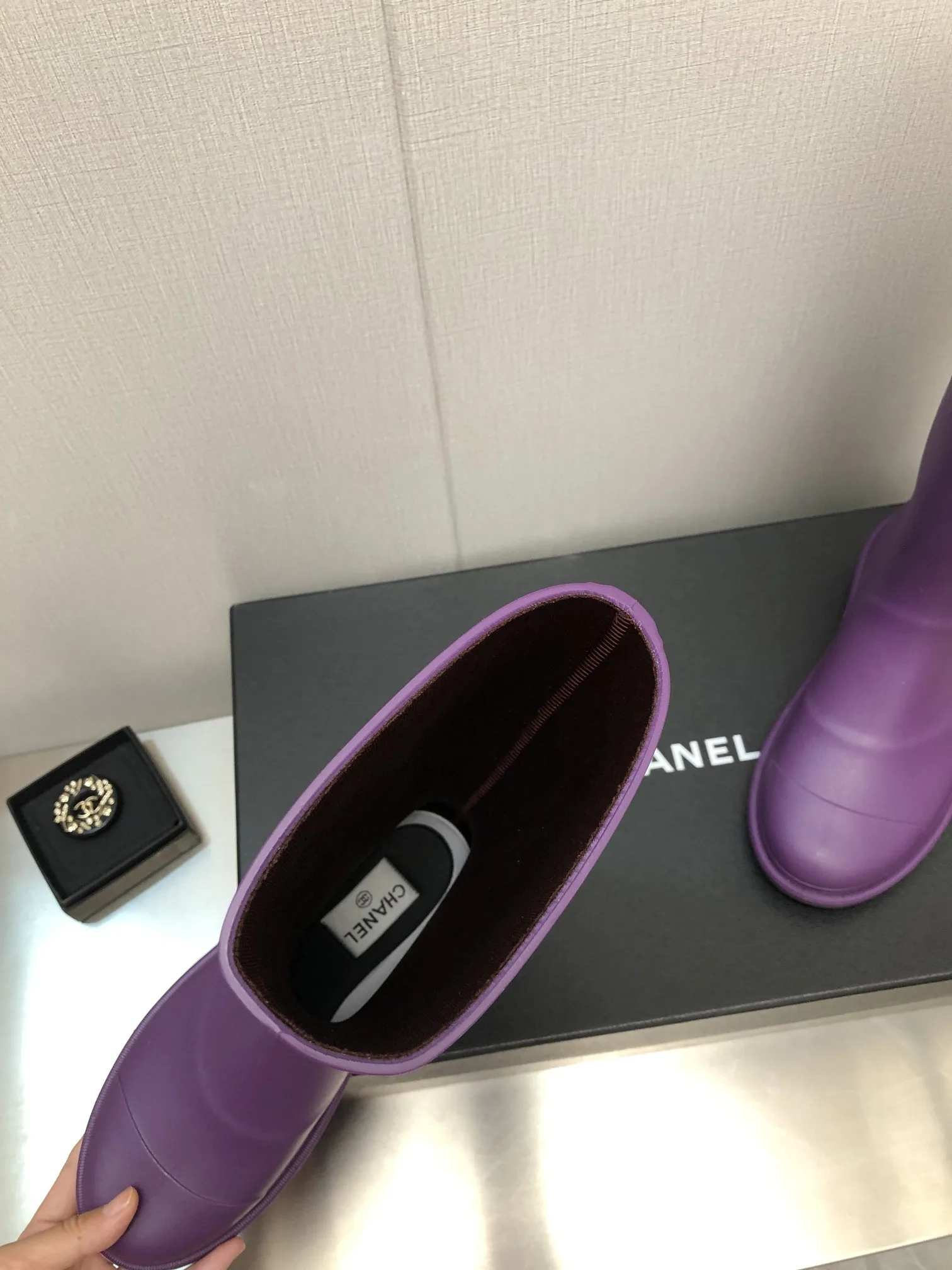Chanel Women’s Hight Boots Purple - Image 7