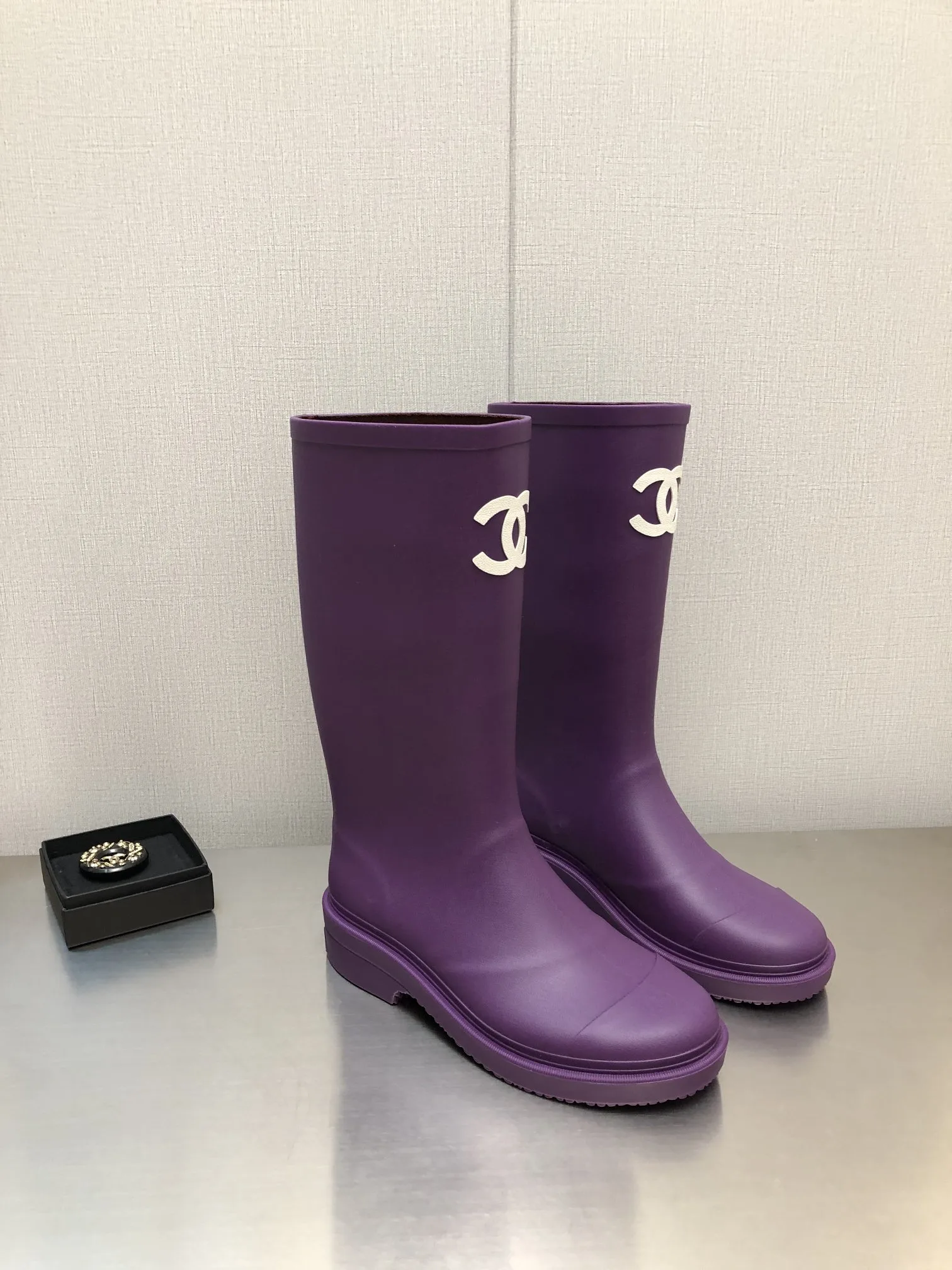 Chanel Women’s Hight Boots Purple - Image 6