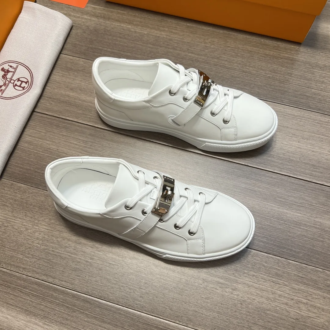 Hermes Casual Sneakers White - Image 5