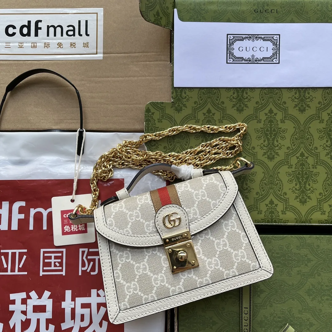 Alternative view of Gucci Ophidia GG Mini Shoulder Bag White