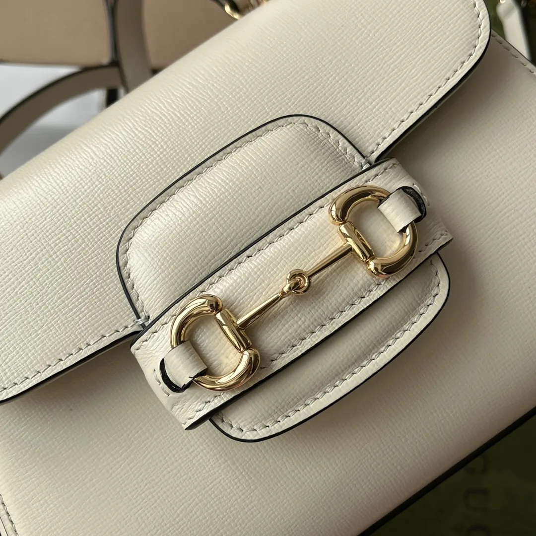 Gucci Horsebit 1955 Mini Shoulder Bag / Brown Gold Hardware - Image 5
