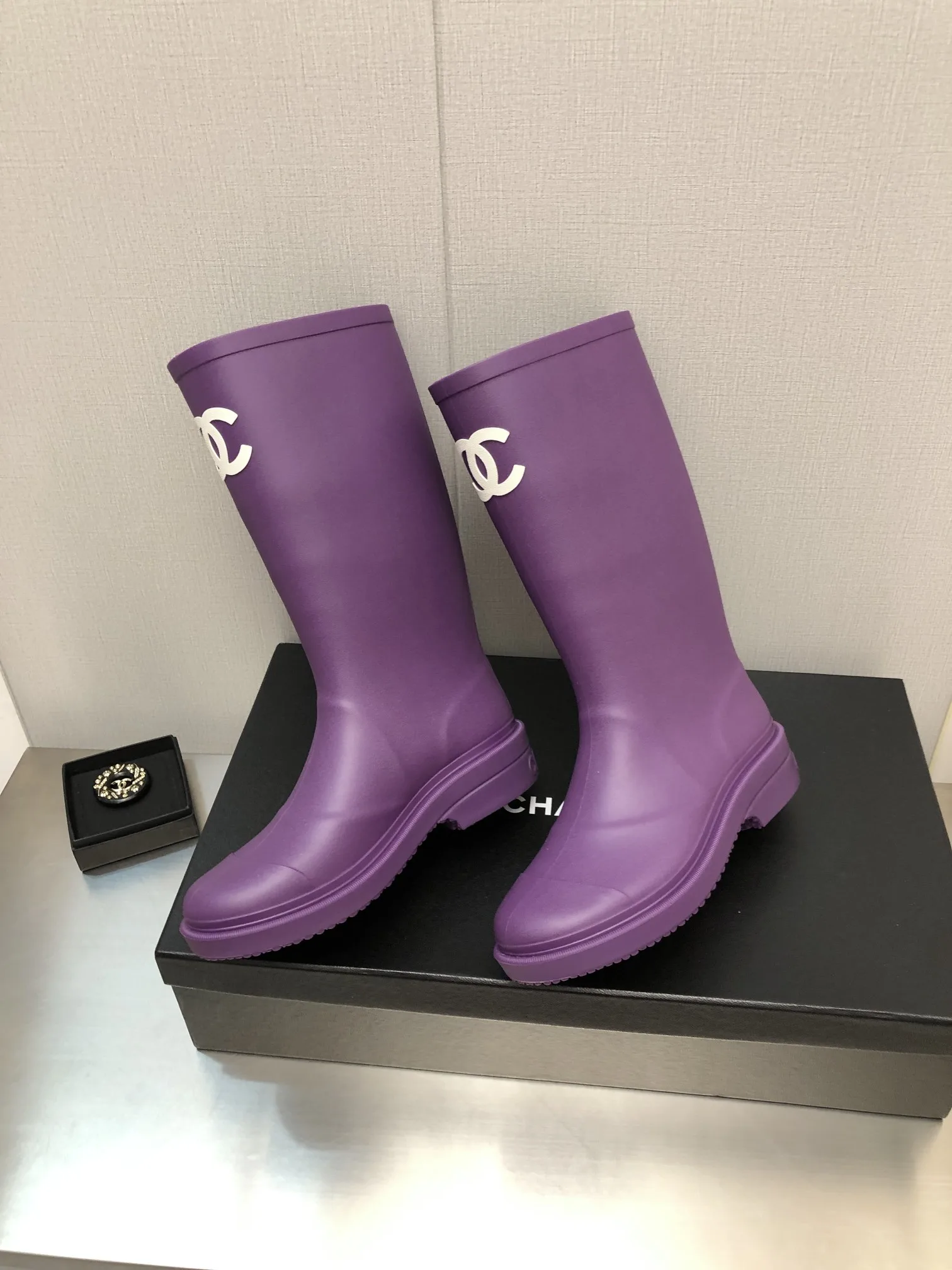Chanel Women’s Hight Boots Purple - Image 3