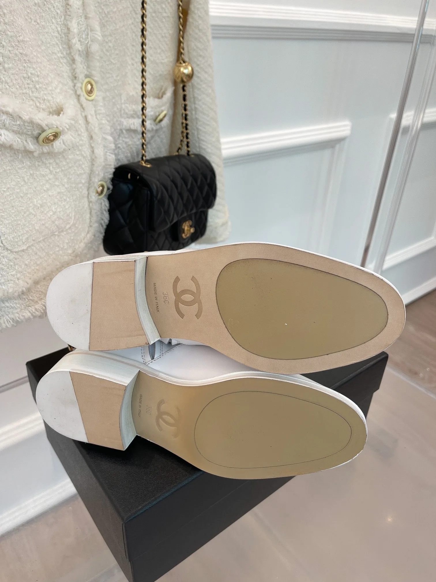 Chanel Ankle Boots With Chain White / - Image 5