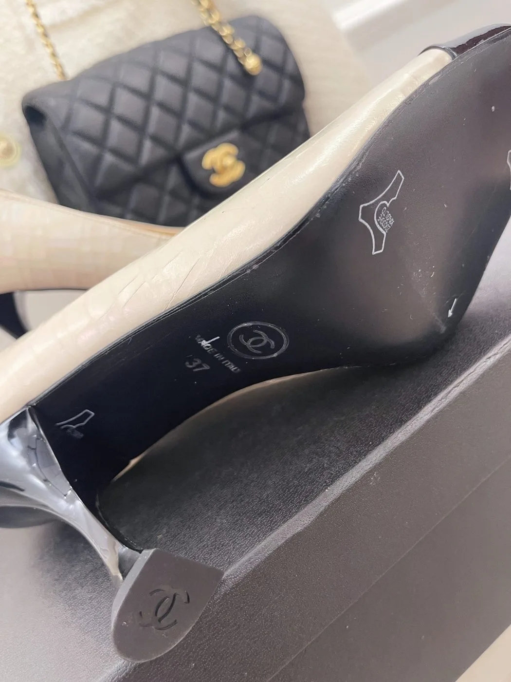 Chanel Women’s Pump & Grosgrain Beige - Image 4