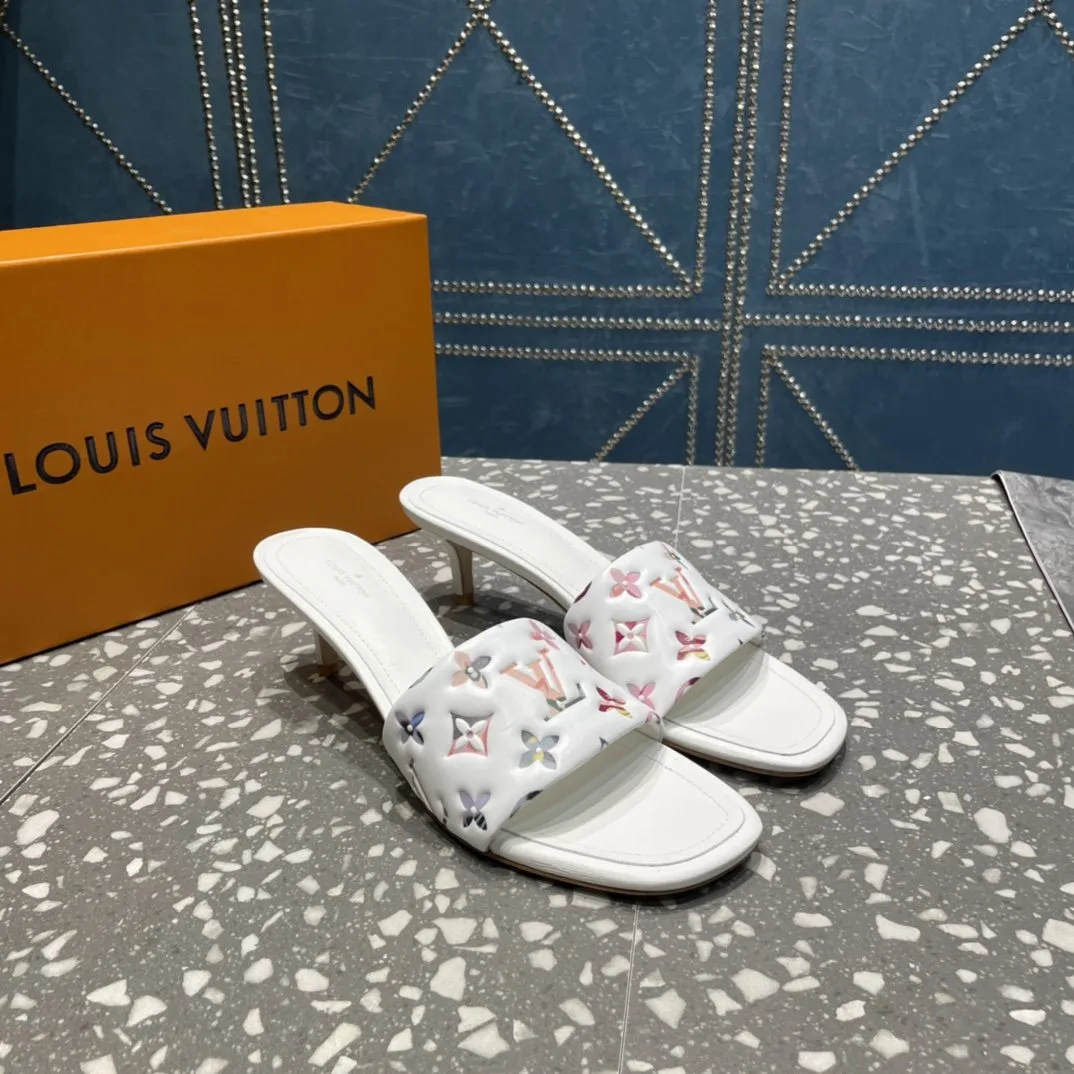 Alternative view of Louis Vuitton Revival Flat Mule White LV 1A9P4P