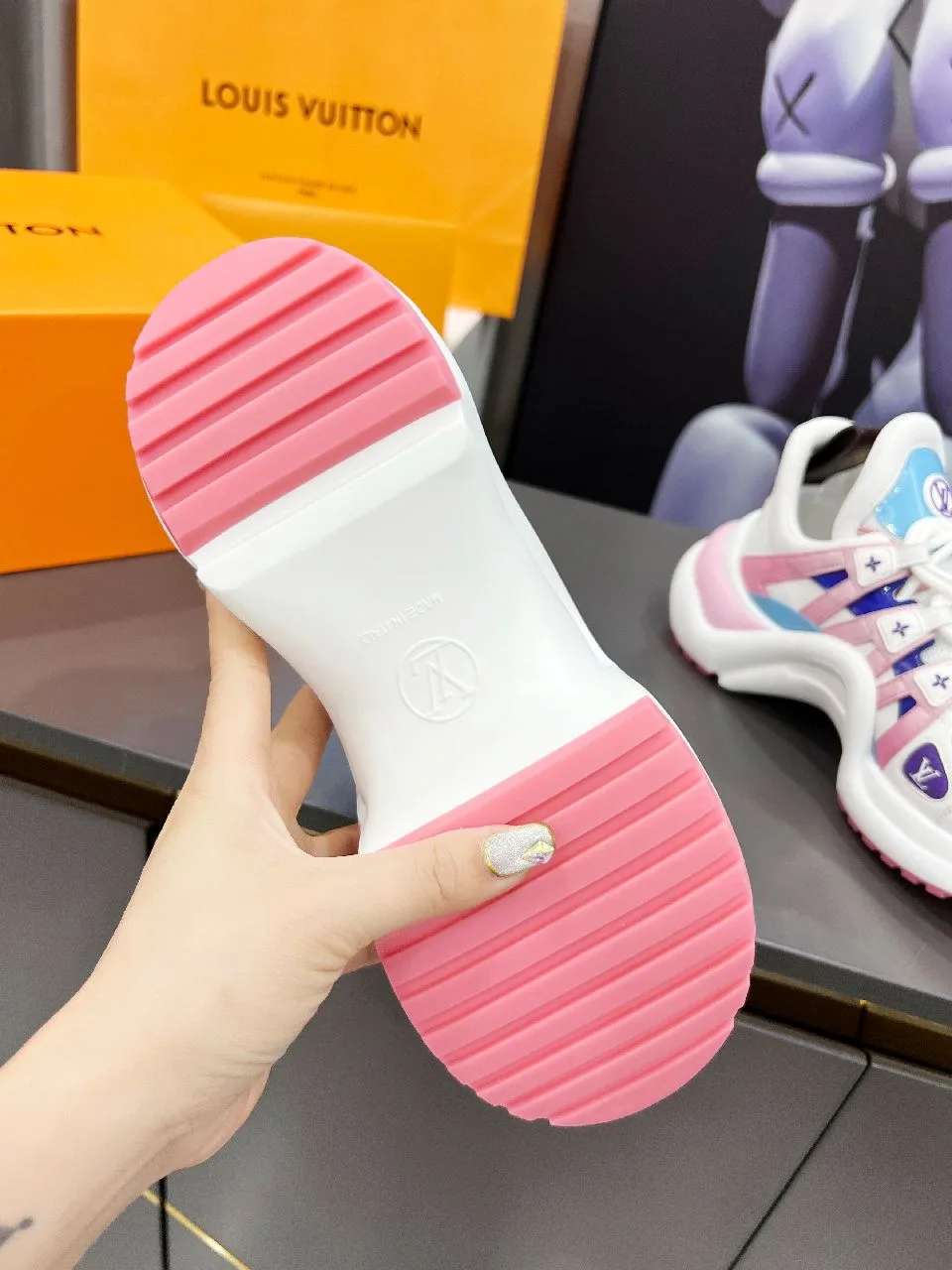 Alternative view of Louis Vuitton Women’s LV Archlight Sneaker Pink And Blue