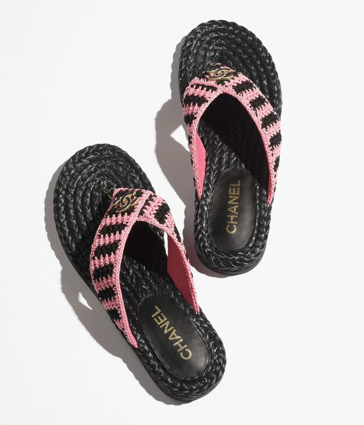 Alternative view of Chanel Flip-Flops Black And Pink