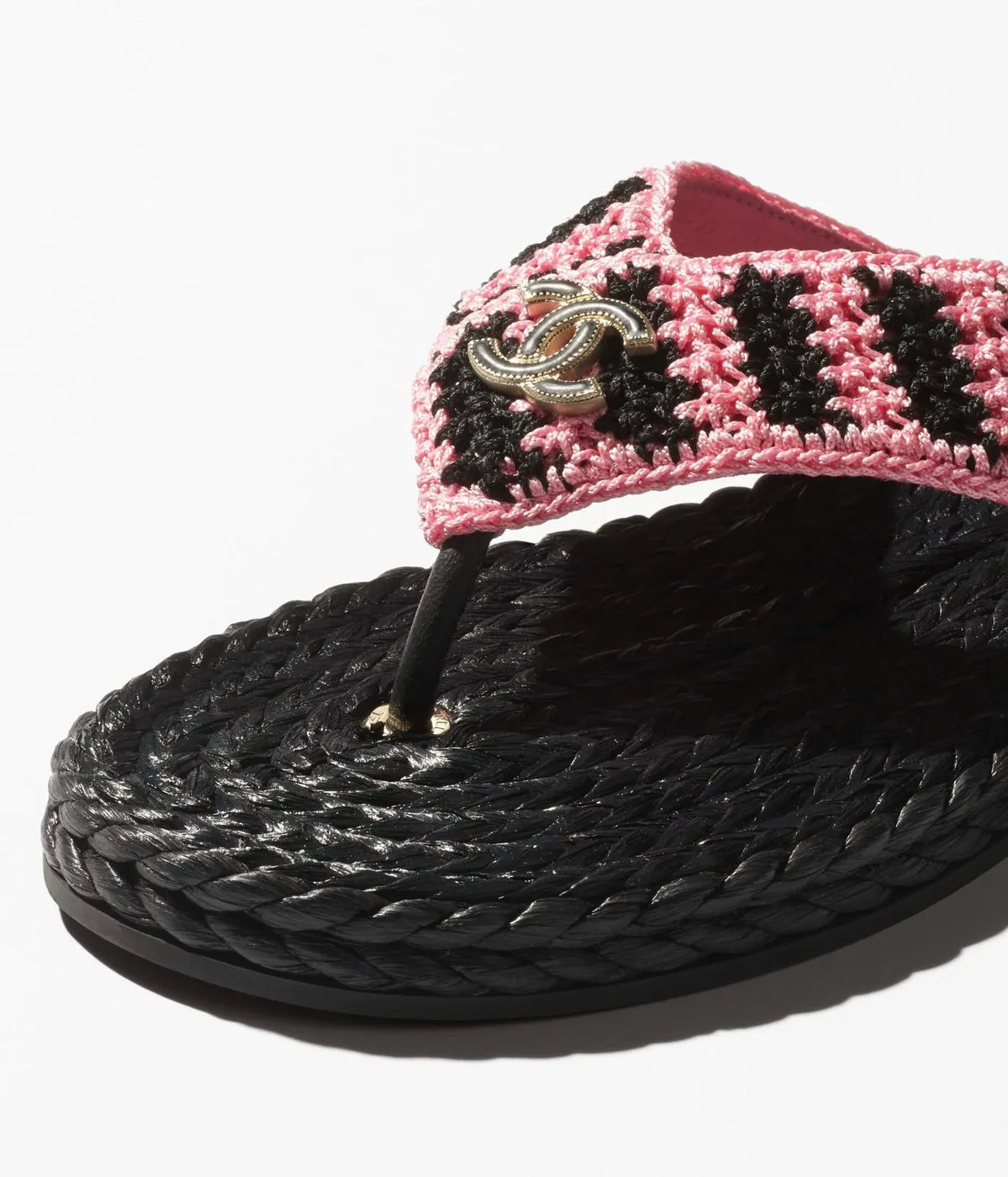 Chanel Flip-Flops Black And Pink - Image 4