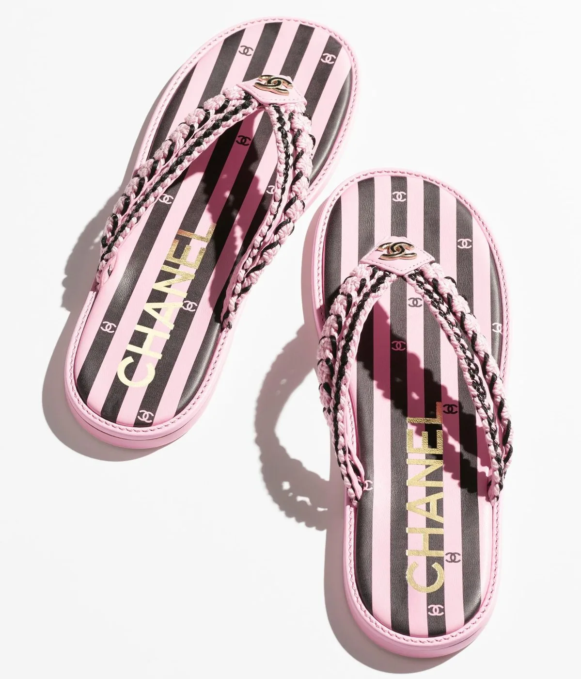 Alternative view of Chanel Flip-Flops Black And Pink