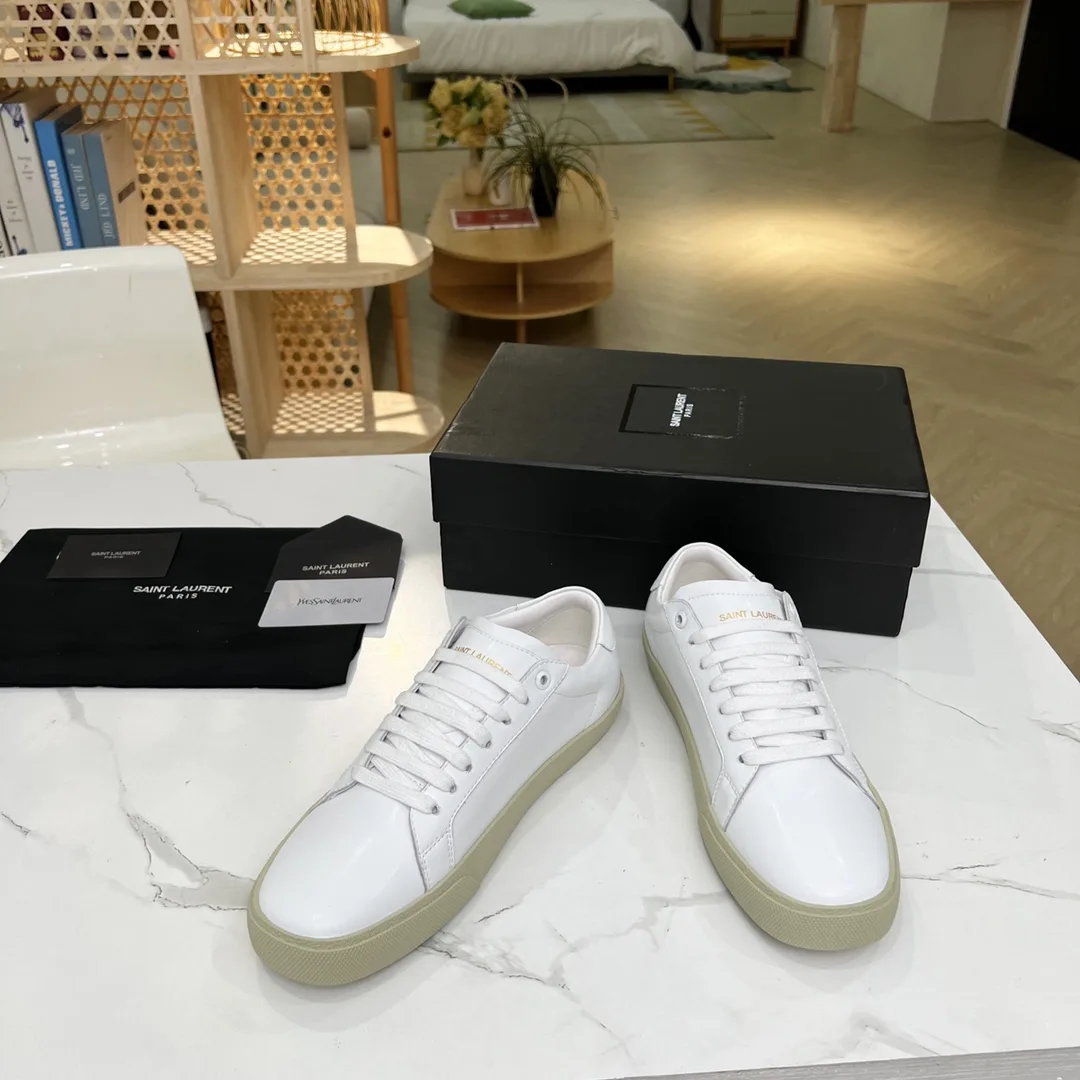 Saint Laurent Court Classic Sl/06 Embroidered Sneakers White YSL - Image 3