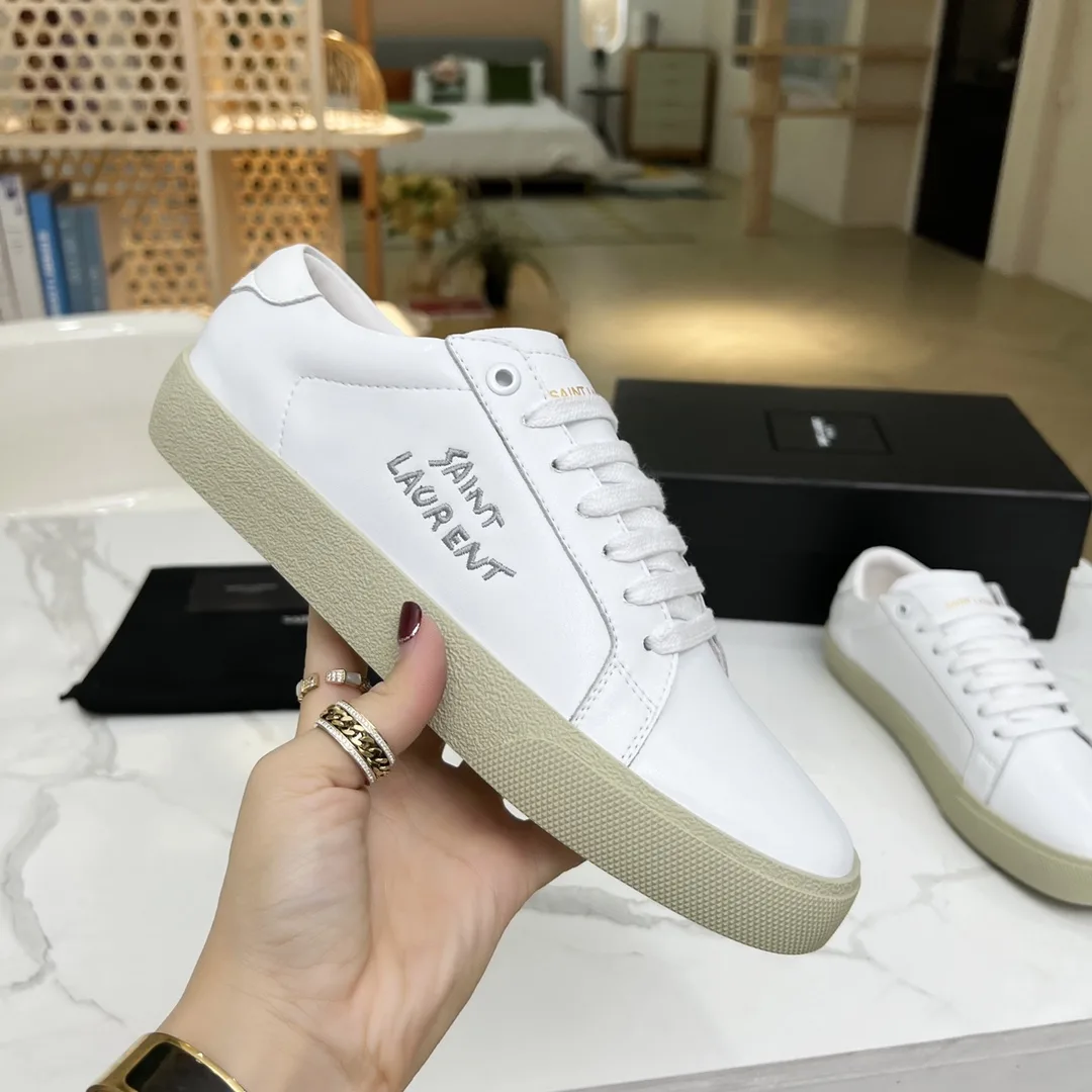 Alternative view of Saint Laurent Court Classic Sl/06 Embroidered Sneakers White YSL