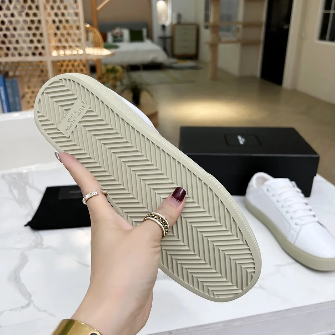 Saint Laurent Court Classic Sl/06 Embroidered Sneakers White YSL - Image 5