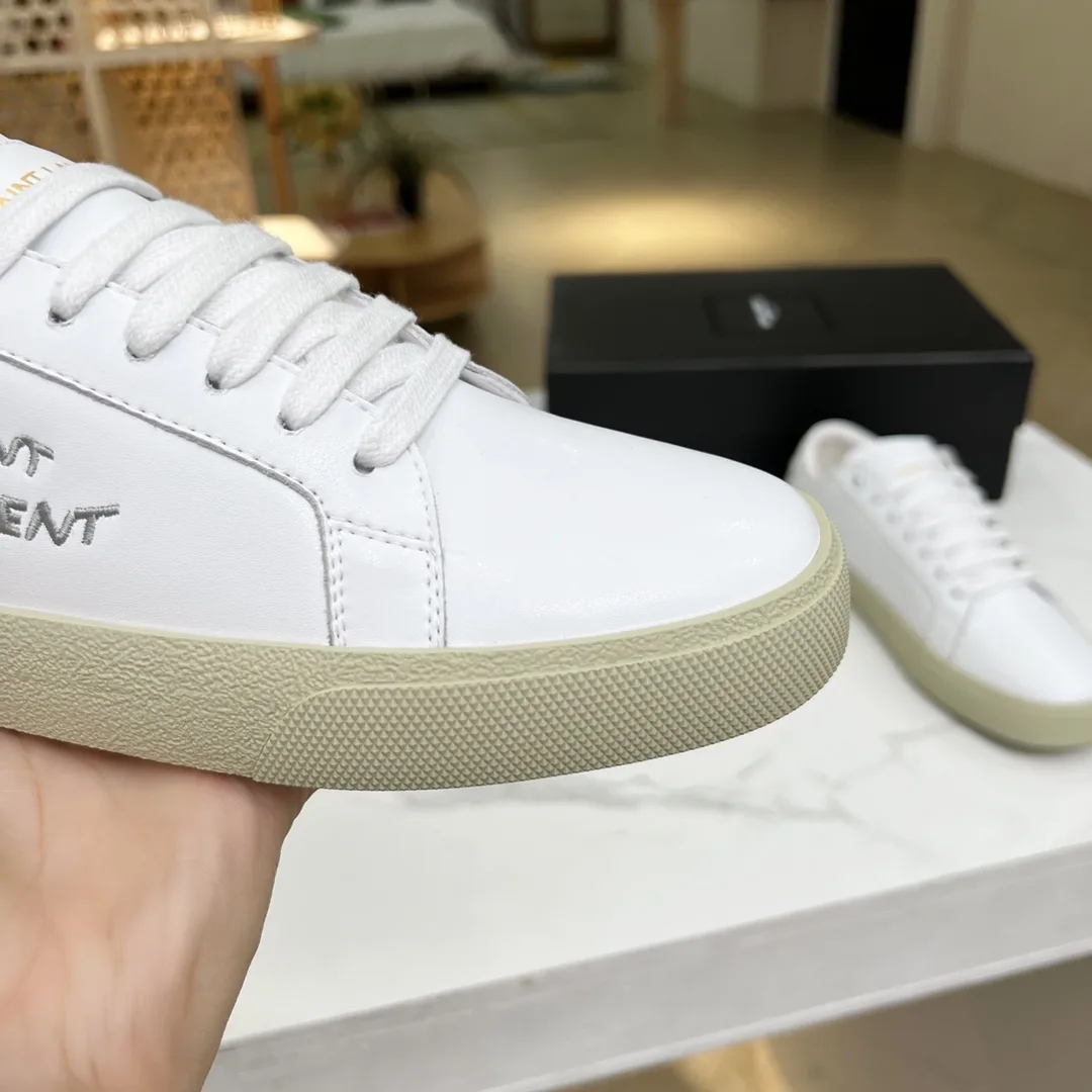 Saint Laurent Court Classic Sl/06 Embroidered Sneakers White YSL - Image 4