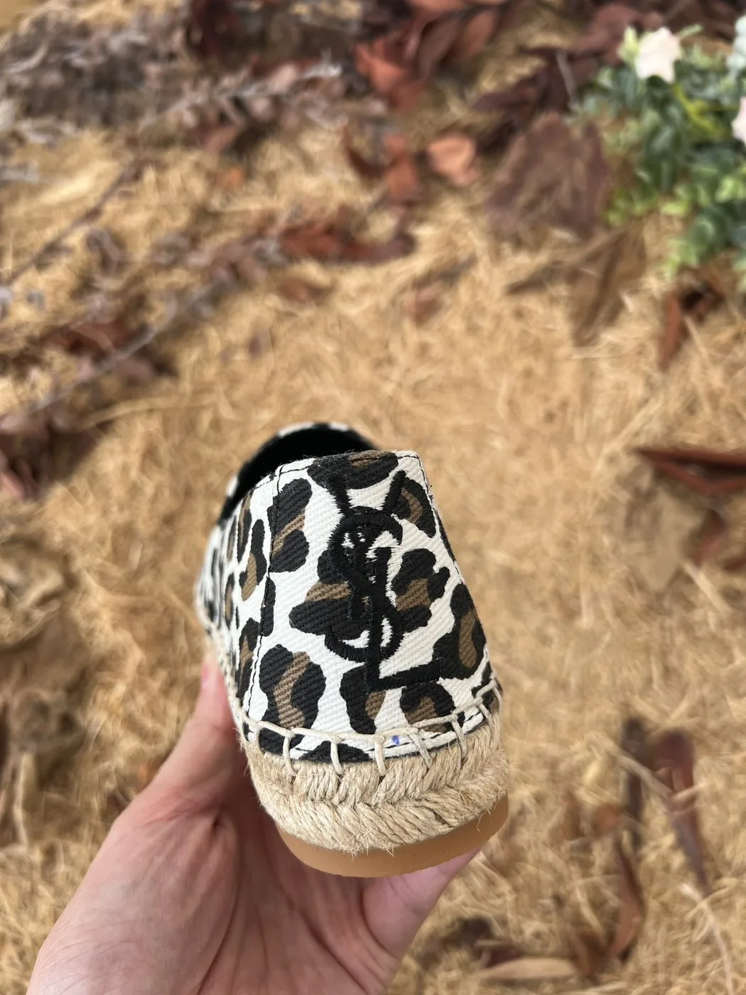 Alternative view of Saint Laurent Women’s Ysl Embroidered Espadrilles White