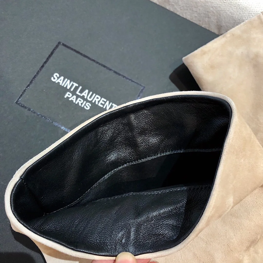 Saint Laurent High Boots Beige YSL - Image 7