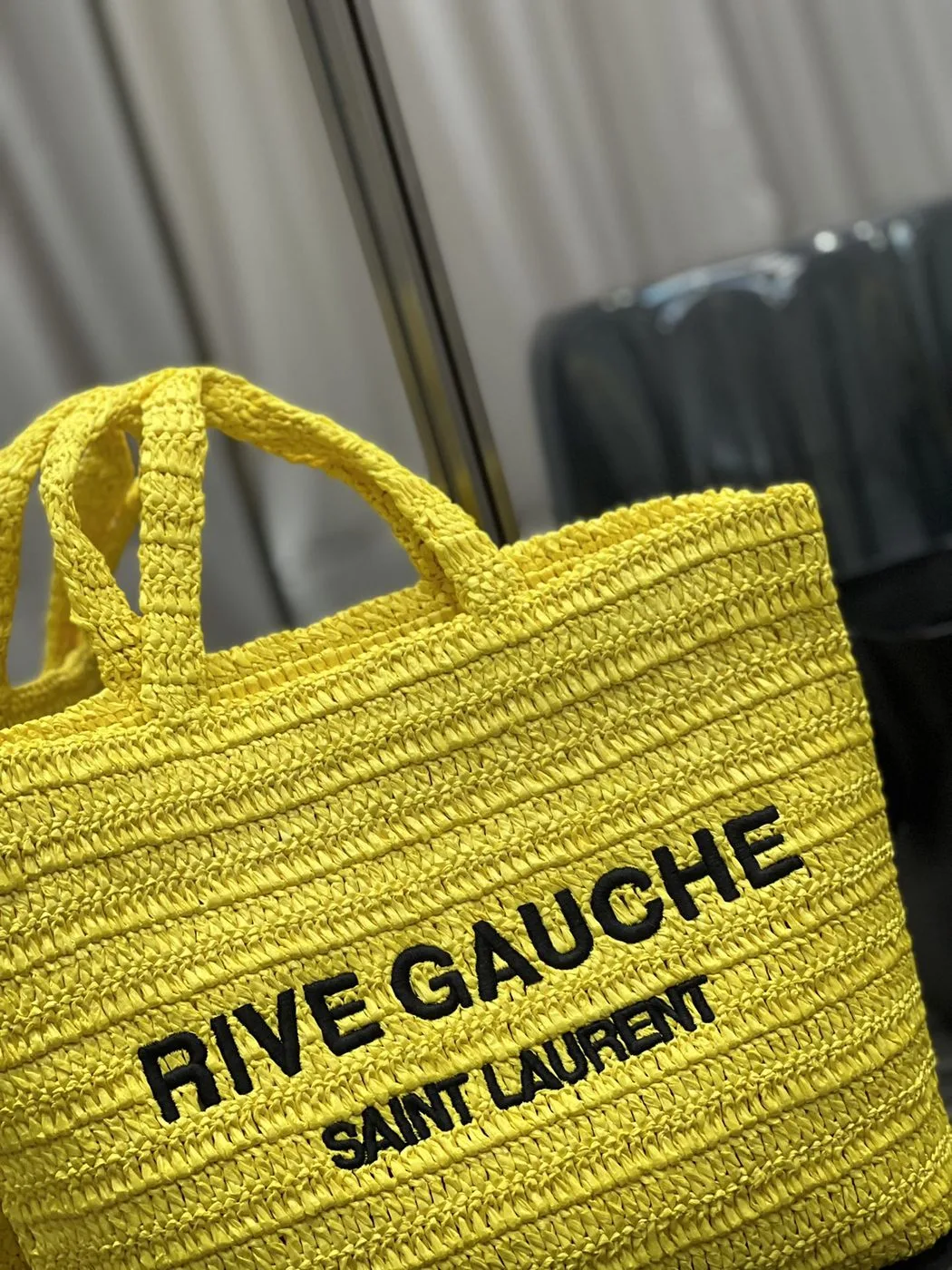 Saint Laurent Rive Gauche Supple Tote Bag Yellow - Image 4