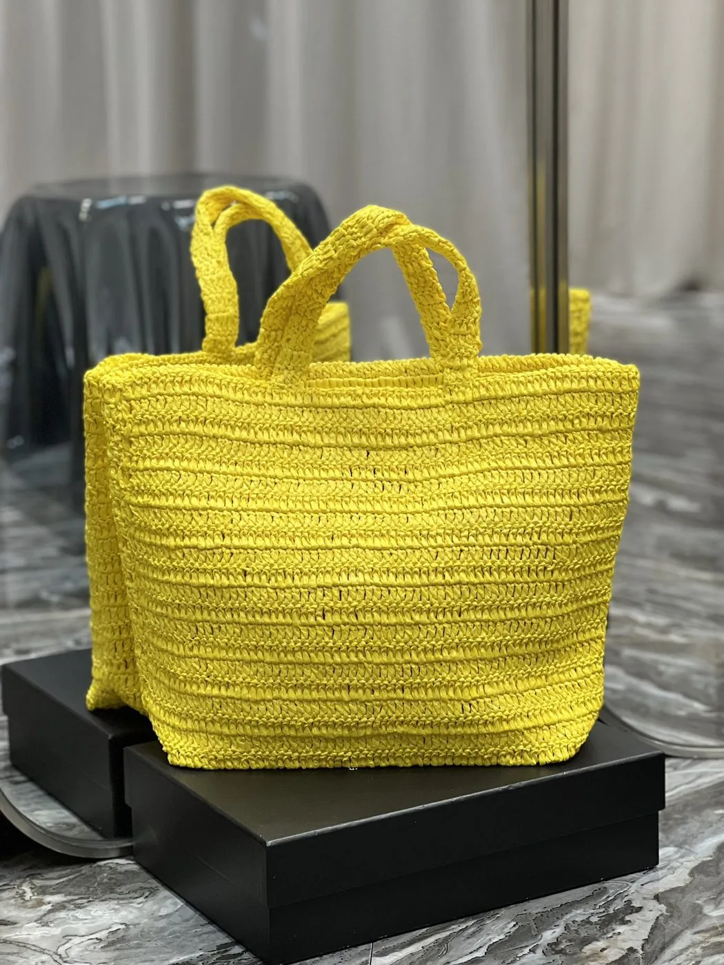 Saint Laurent Rive Gauche Supple Tote Bag Yellow - Image 3