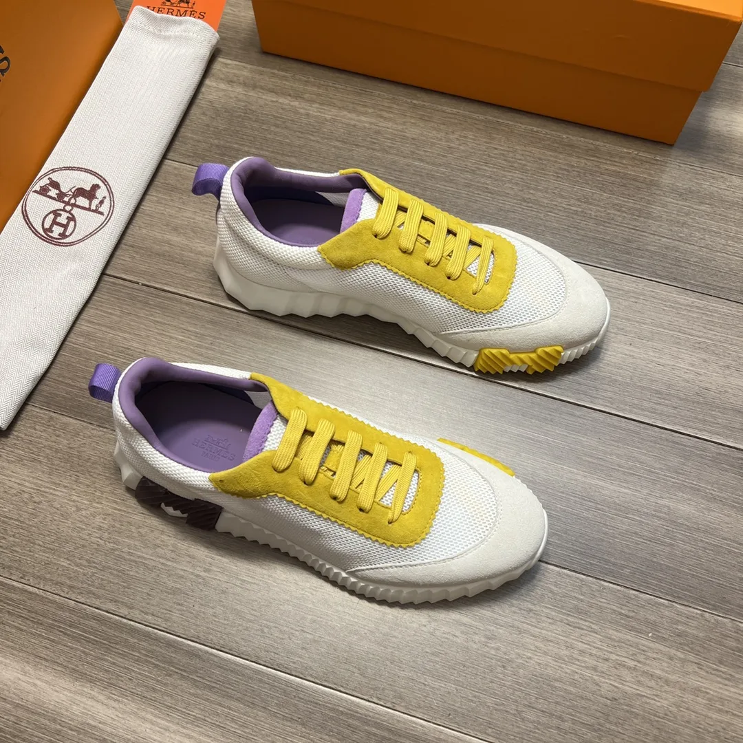 Hermes Bouncing Sneakers Yellow - Image 4