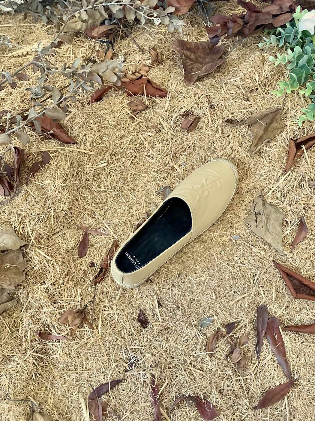 Alternative view of Saint Laurent Women’s Ysl Embroidered Espadrilles Yellow