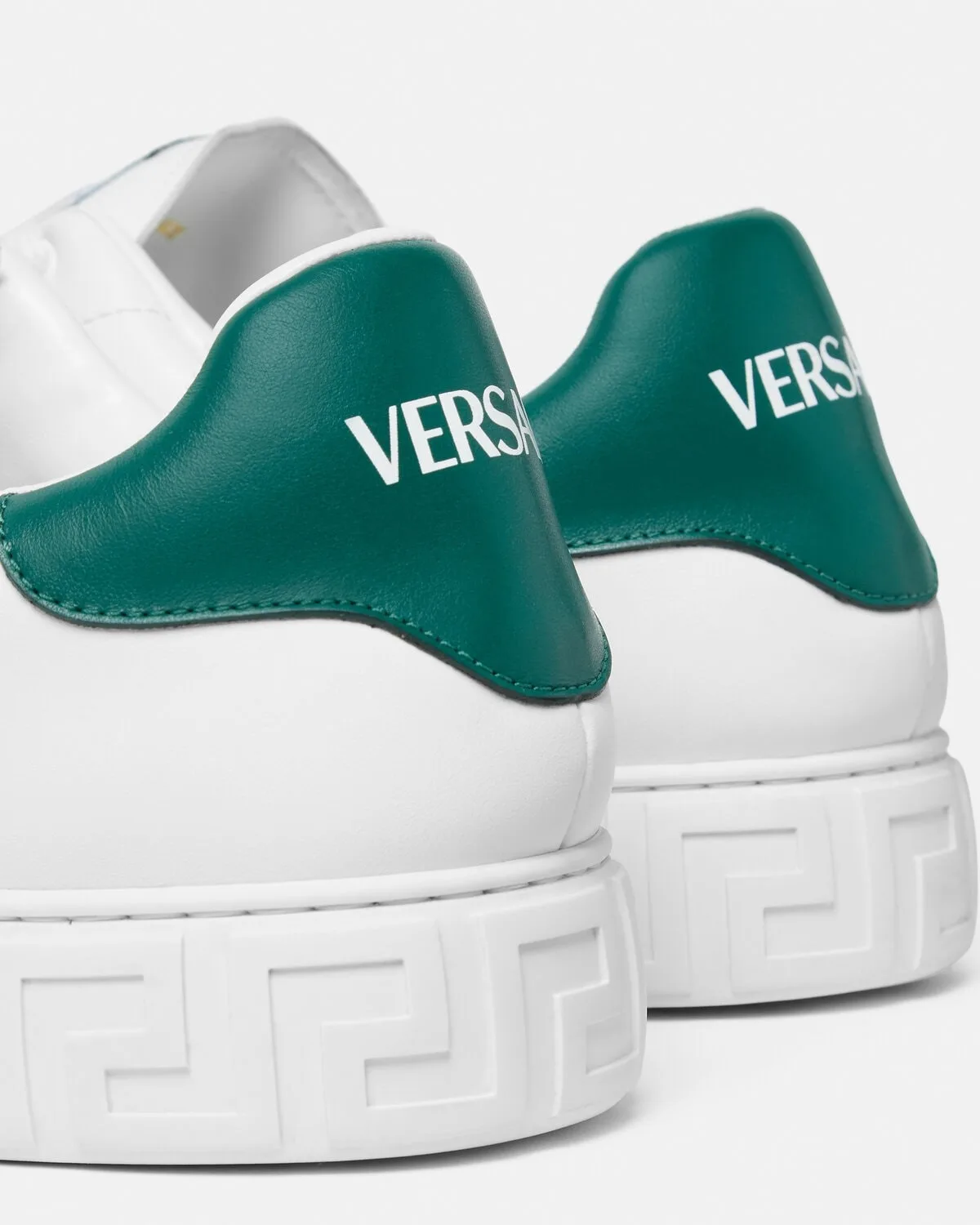 Versace Embroidered Greca Sneakers Green/White -1A10303_2W3D0 - Image 5