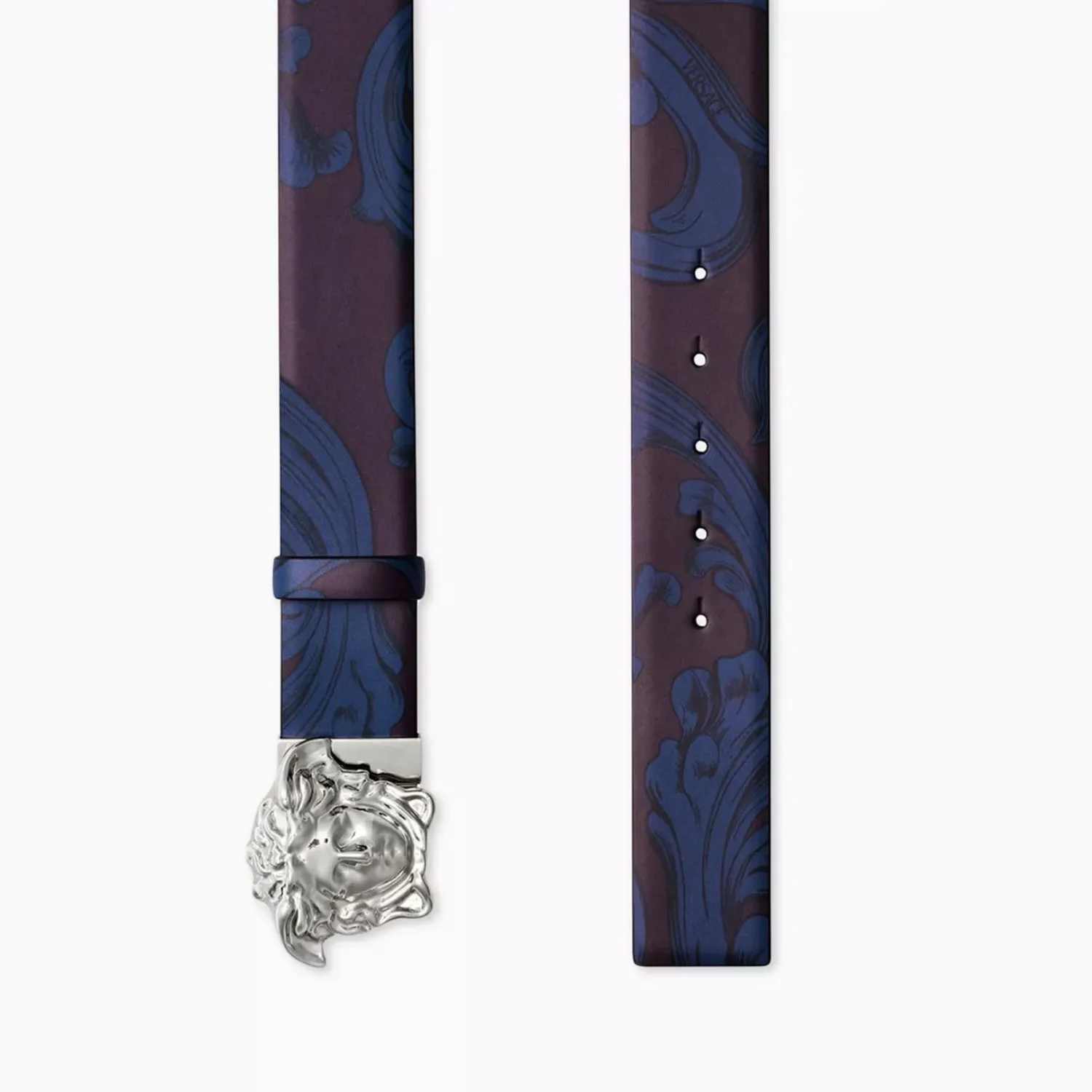 Versace La Medusa Barocco Reversible Belt Burgundy/Blue DCU6705-1A13469_DC7_100_5R60P - Image 3