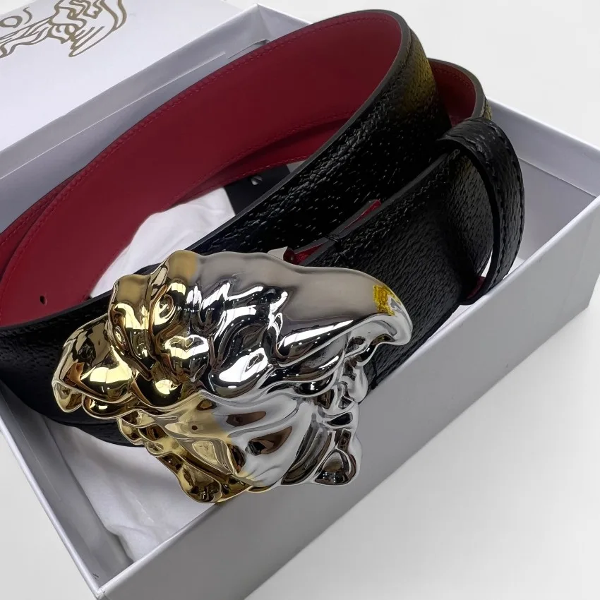 Alternative view of Versace Medusa Head Belt Black/Red