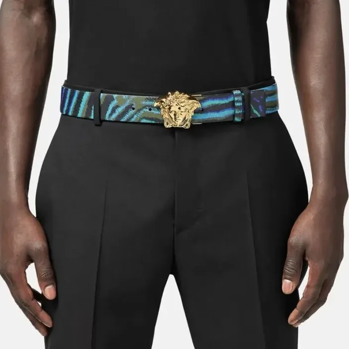 Alternative view of Versace Medusa Medium Leather Belt Multicolor