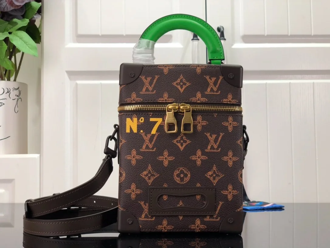Alternative view of Louis Vuitton Vertical Box Trunk Bag Monogram Brown /