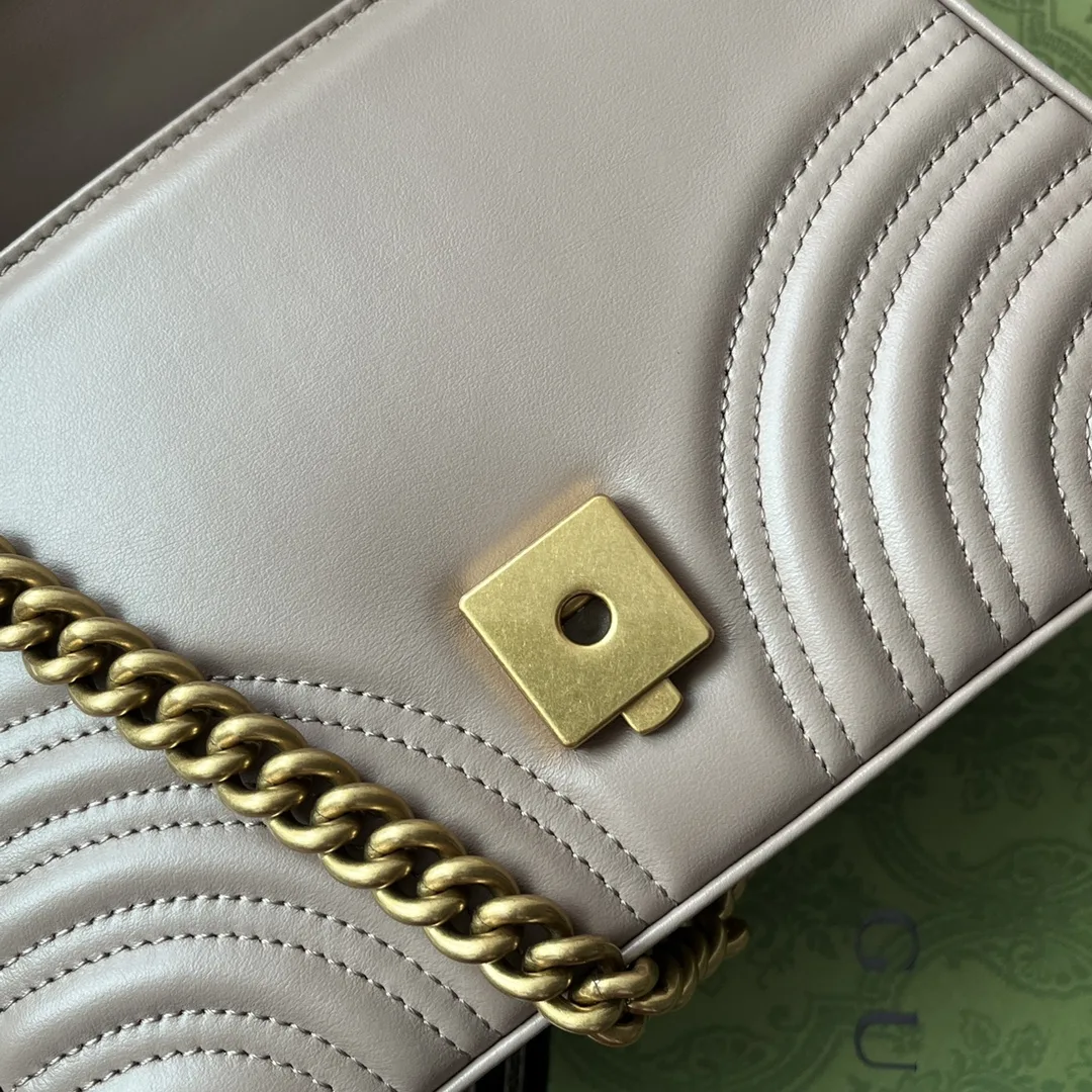 Gucci GG Marmont Mini Top Handle Bag Nude - Image 4