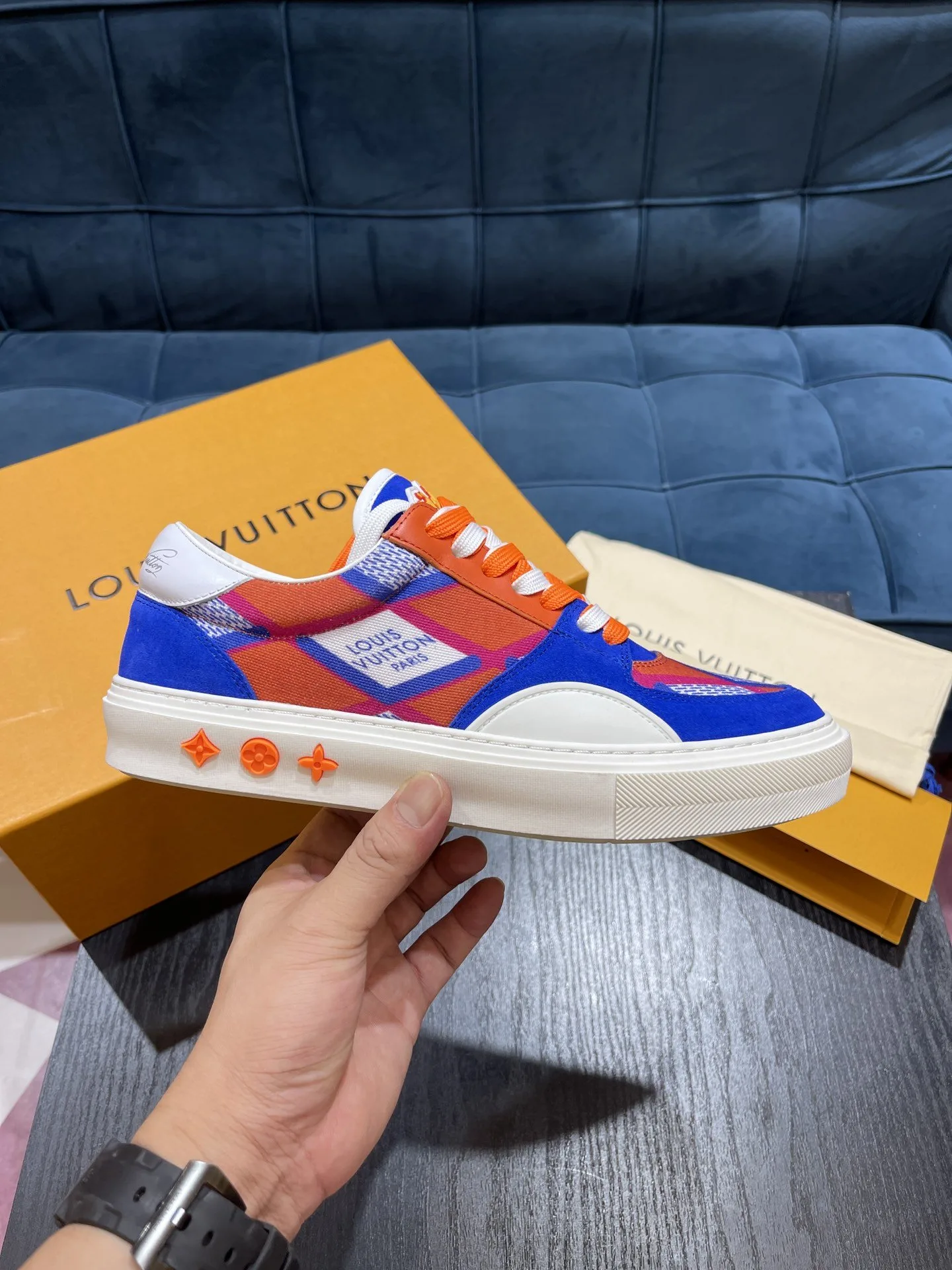 Louis Vuitton LV Ollie Richelieu Orange LV 1AAHQF - Image 5
