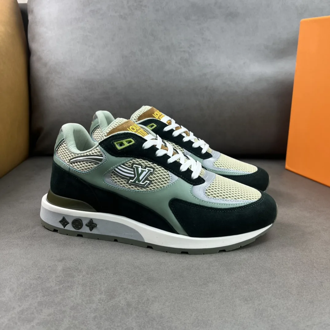 Louis Vuitton Run Away Sneaker Green LV 1A9J0N - Image 4