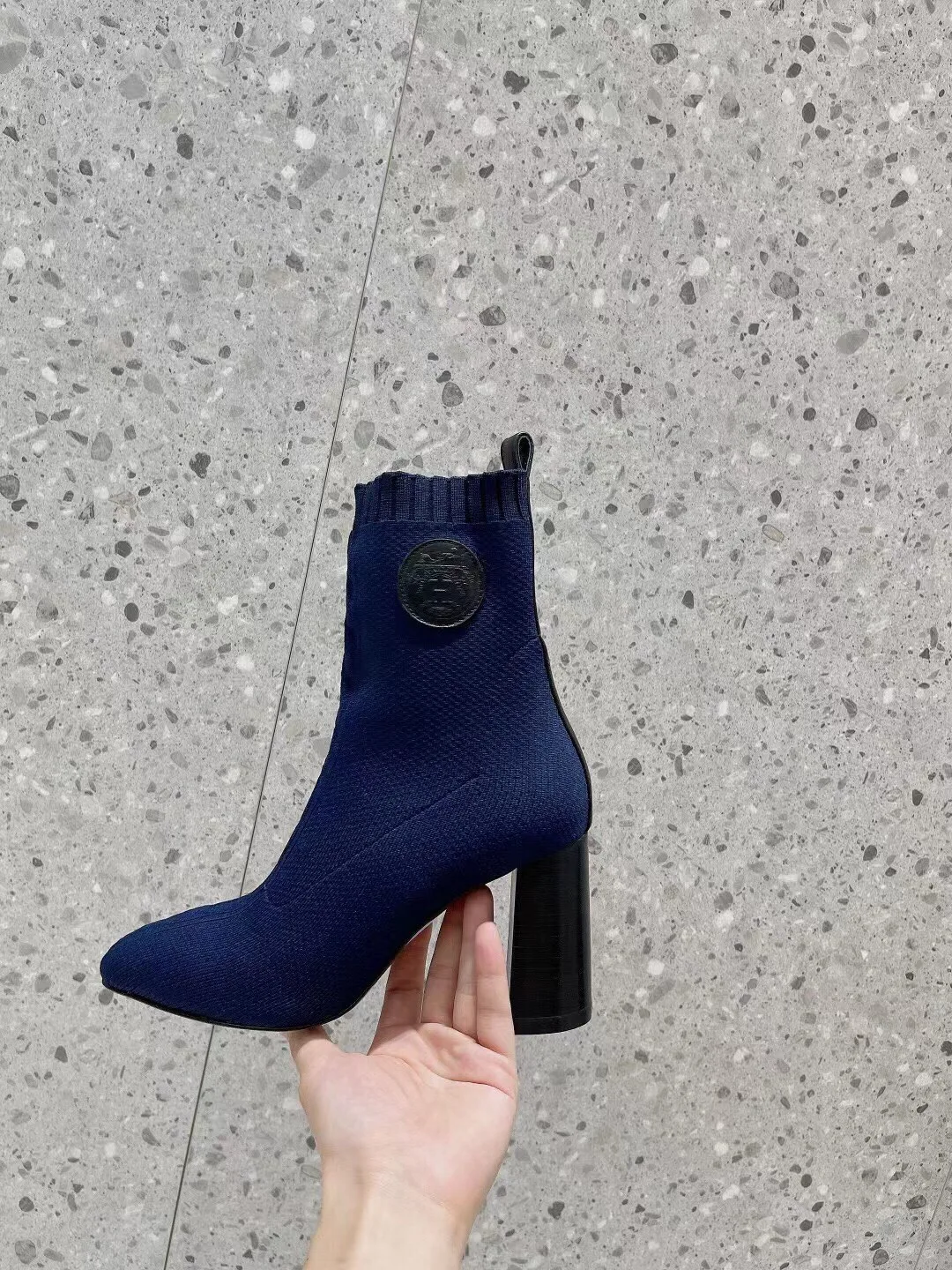 Hermes Volver 90 Ankle Boots Blue / - Image 9