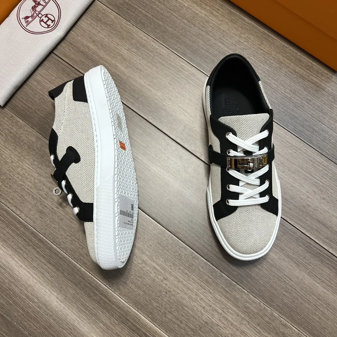 Hermes Casual Sneakers Gray And Black - Image 6