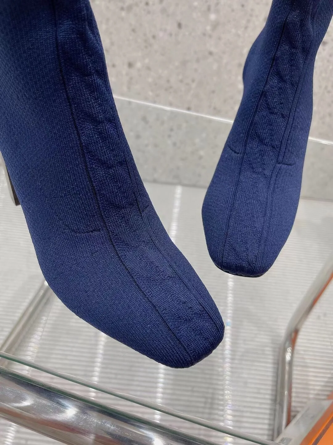 Hermes Volver 90 Ankle Boots Blue / - Image 4