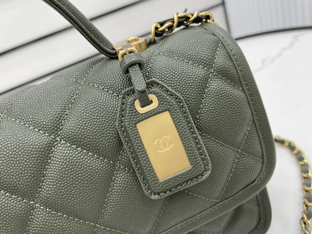 Chanel AS3653 22K Bag Dark Green - Image 8