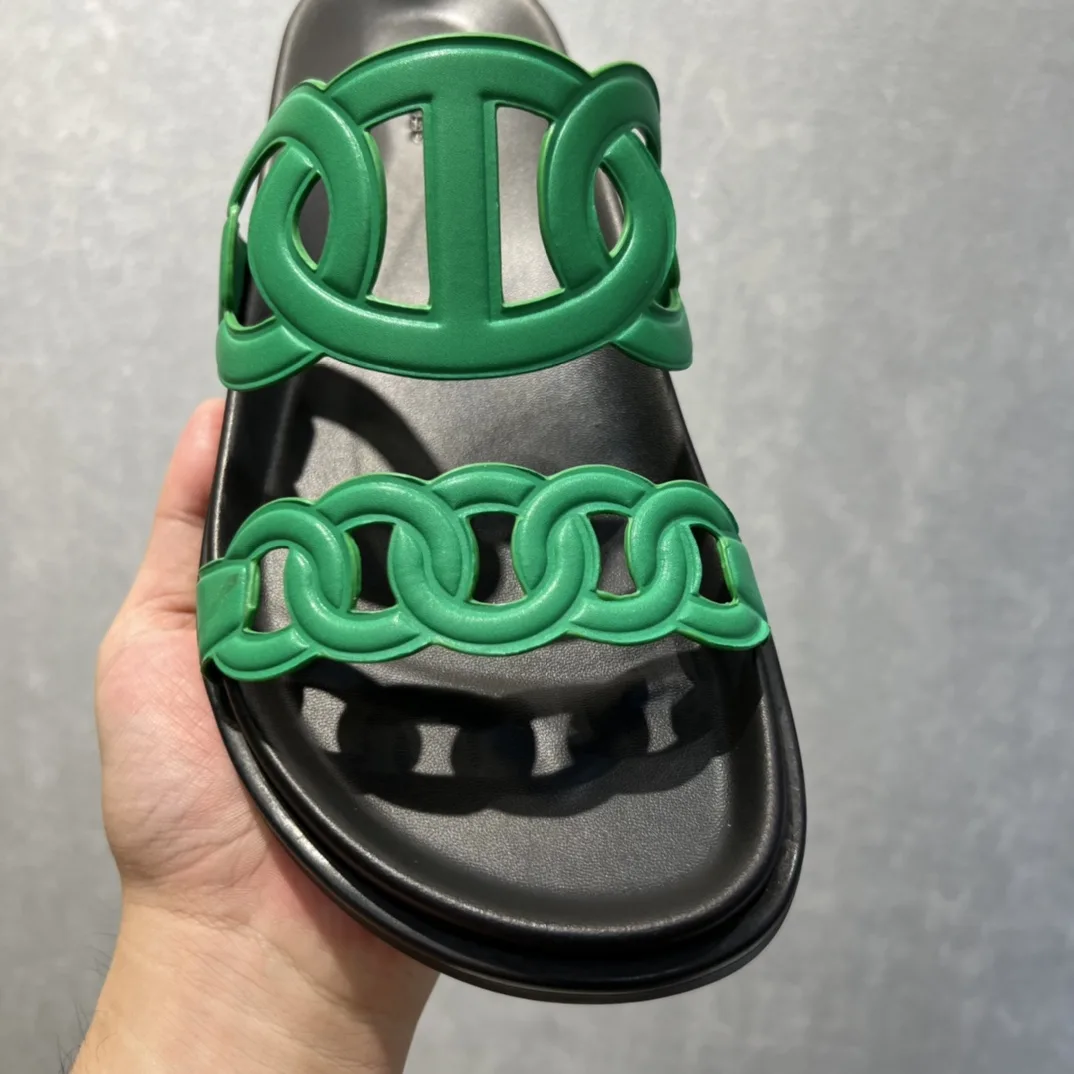 Hermes Extra Sandals Green - Image 3