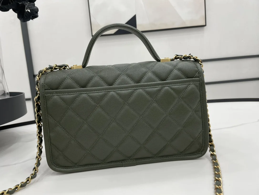 Chanel AS3653 22K Bag Dark Green - Image 5