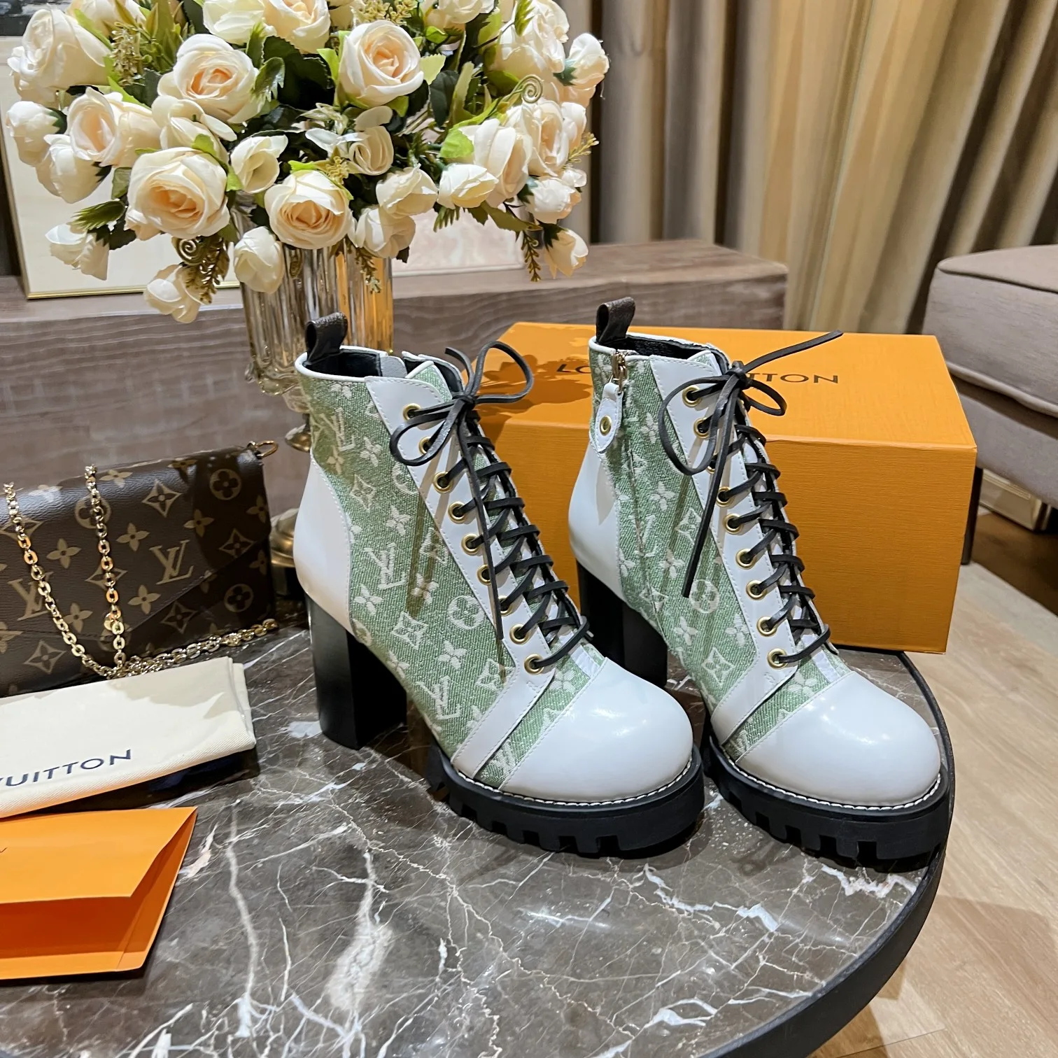 Louis Vuitton Women’s Star Trail Ankle Boots Green