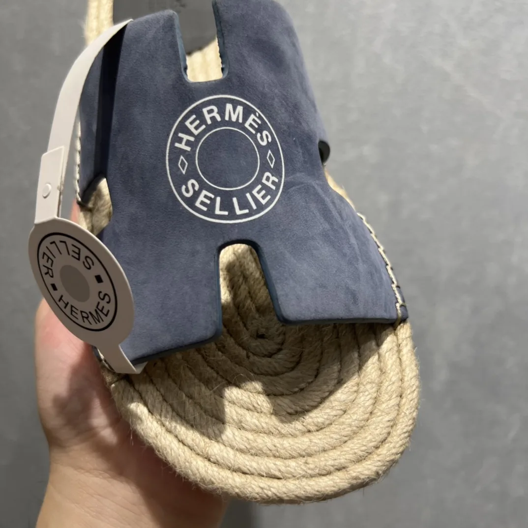 Hermes Old Espadrilles Blue - Image 3