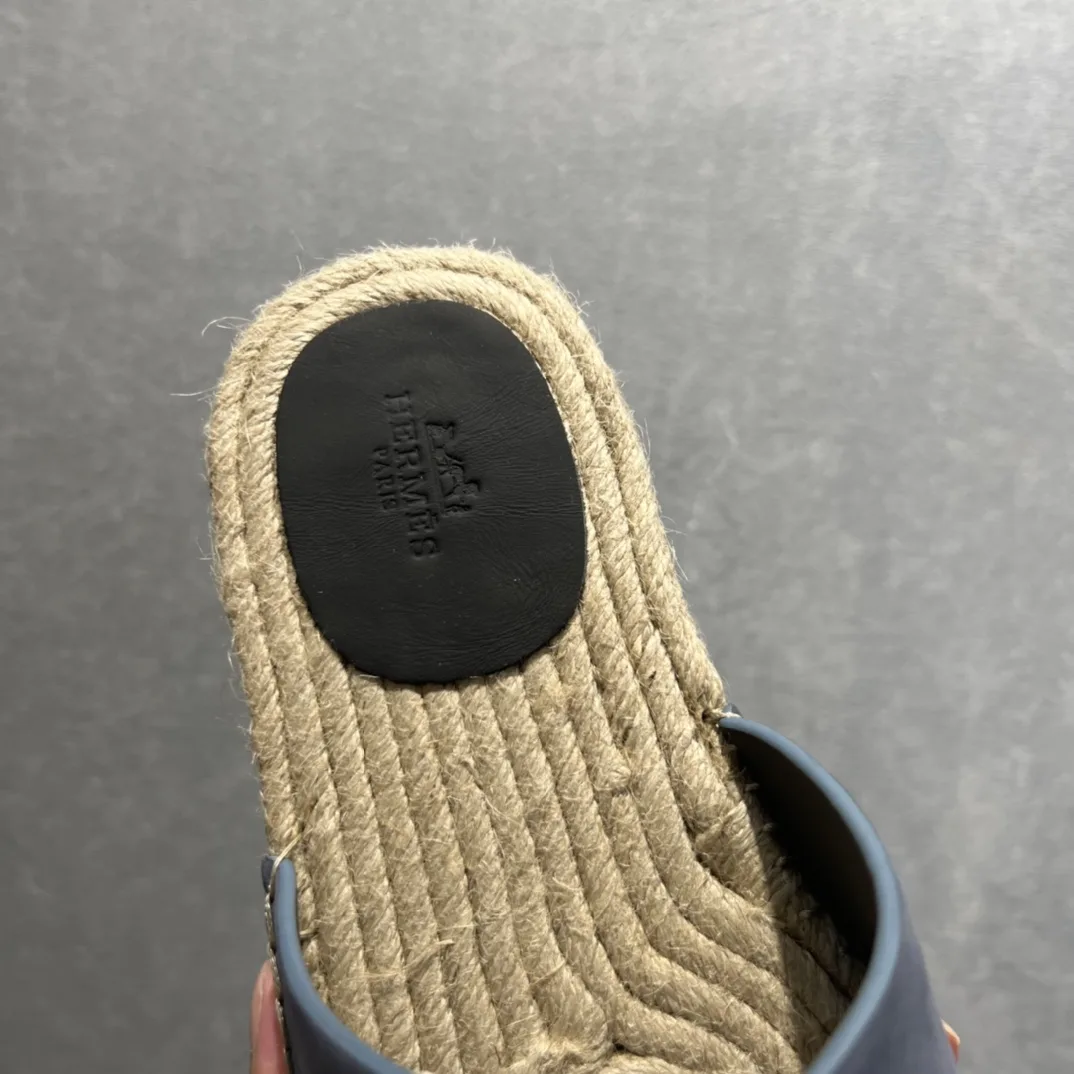 Hermes Old Espadrilles Blue - Image 4