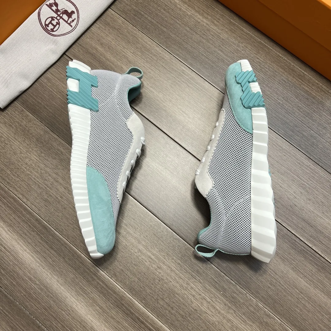 Hermes Bouncing Sneakers Turquoise - Image 3